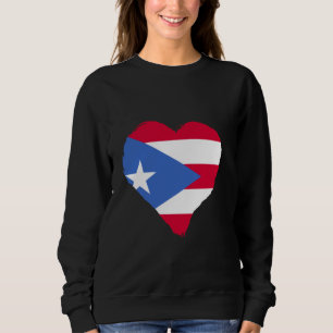 Sudadera Bandera del Corazón de Puerto Rico Boricua Orgullo