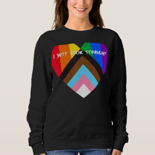 Sudadera Bandera del corazón del orgullo del progreso que a