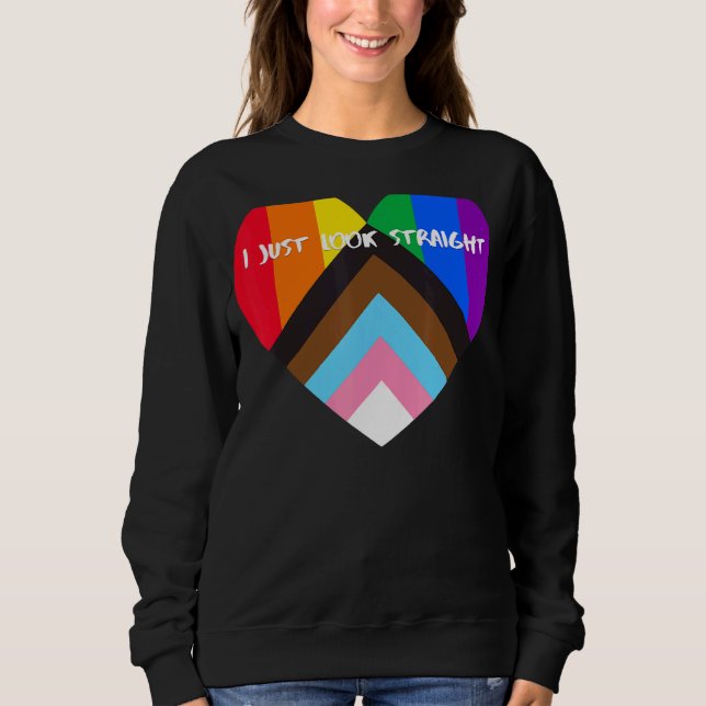 Sudadera Bandera del corazón del orgullo del progreso que a (Anverso)