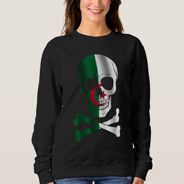 Sudadera Bandera del cráneo de Argelia (Anverso)