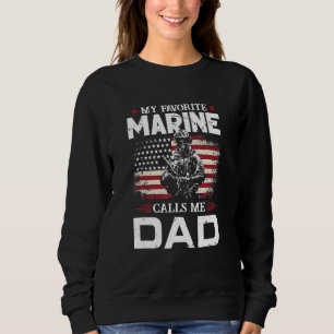 Sudadera Bandera del Día del Padre, mi marine favorito me l