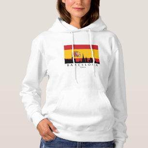 Sudadera Bandera del español del horizonte de Barcelona