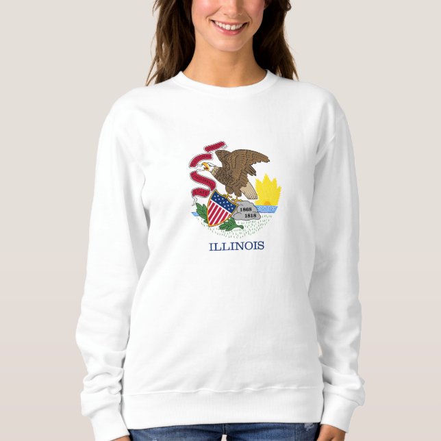 Sudadera Bandera del estado de Illinois (Anverso)