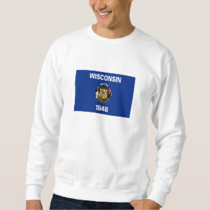 Sudadera Bandera del estado de Wisconsin