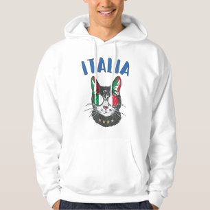 Sudadera Bandera del gato mascota del fútbol italiano para