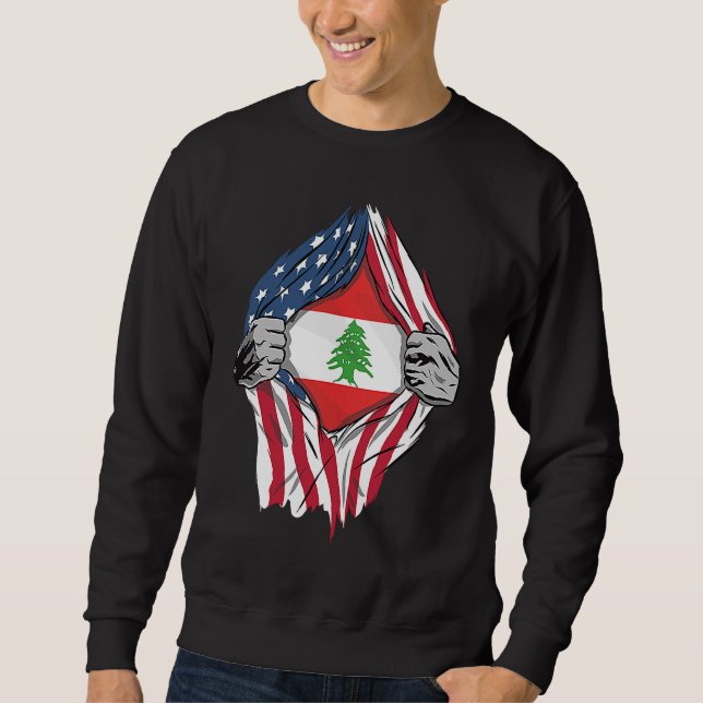 Sudadera Bandera del Líbano dentro de mí (Anverso)