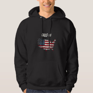 Sudadera Bandera del mapa del Golfo de América divertida de