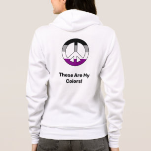 Sudadera Bandera del orgullo anticuado y signo de la paz co
