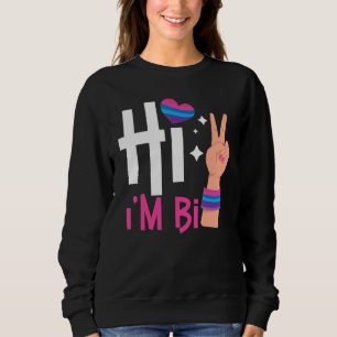 Sudadera Bandera del Orgullo Bisexual Bi Hi I m Bi 1