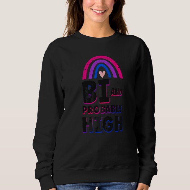 Sudadera Bandera Del Orgullo Bisexual Bi Y Probablemente Al (Anverso)