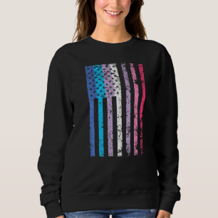 Sudadera Bandera del Orgullo Bisexual Usa Bandera Bisexual 