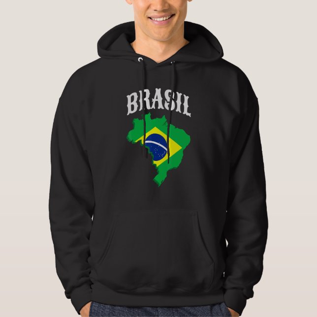 Sudadera Bandera del Orgullo de Brasil Brazil (Anverso)