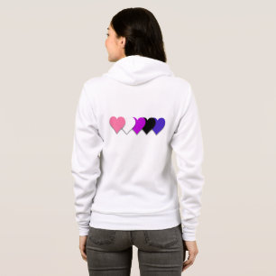 Sudadera Bandera del orgullo de género con corazones