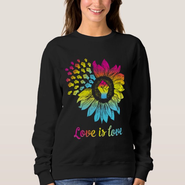 Sudadera Bandera Del Orgullo De Lgbtq Pansexual Levantado F (Anverso)