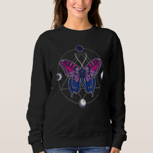Sudadera Bandera del Orgullo de mariposa bisexual Lgbt Moon
