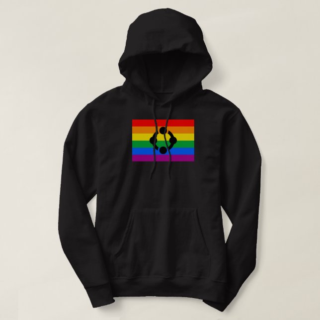 Sudadera Bandera del Orgullo de Niche Arcoíris (Diseño del anverso)