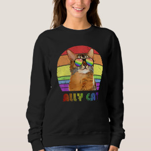 Sudadera Bandera del Orgullo Gay Arcoiris Del Gato De Lgbtq