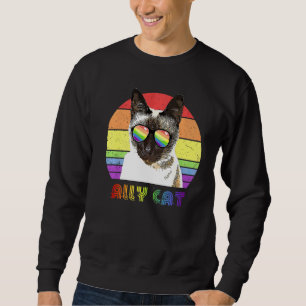Sudadera Bandera del Orgullo Gay Arcoiris Del Gato Lgbtq Al