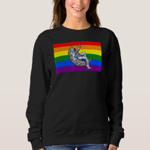 Sudadera Bandera del Orgullo Gay Astronauta Creciente Luna 