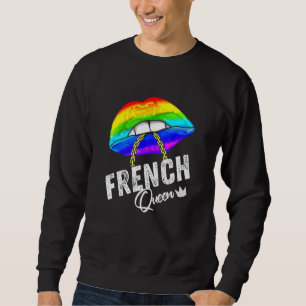 Sudadera Bandera del Orgullo Gay de la Reina Francesa Lgbtq