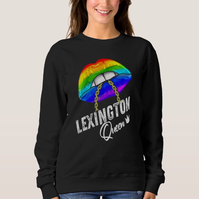 Sudadera Bandera del orgullo gay de la Reina Lexington Lgbt (Anverso)