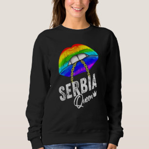 Sudadera Bandera del Orgullo Gay de la Reina Serbia Lgbtq L