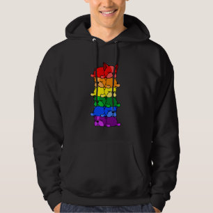 Sudadera Bandera del Orgullo Gay del Arcoiris Cálido Boston