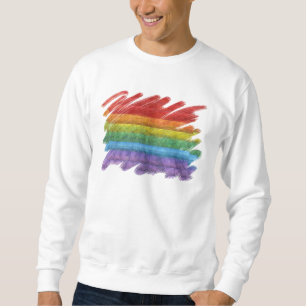 Sudadera Bandera del orgullo gay del mosaico del arco iris