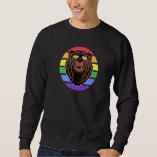 Sudadera Bandera del Orgullo Gay del oso Grizzly Brown Rain