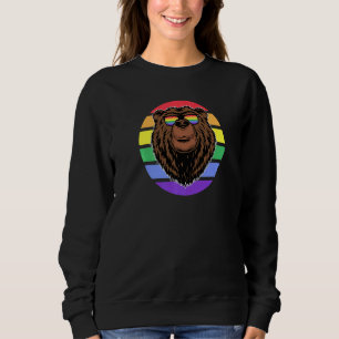 Sudadera Bandera del Orgullo Gay del oso Grizzly Brown Rain