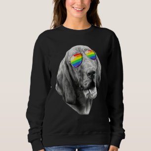 Sudadera Bandera del Orgullo Gay Perro Bloodhound Gafas De 