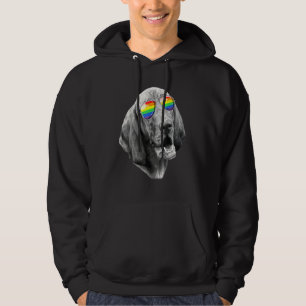 Sudadera Bandera del Orgullo Gay Perro Bloodhound Gafas De 