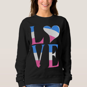 Sudadera Bandera del Orgullo Heterosexual Amor Apoyo a los