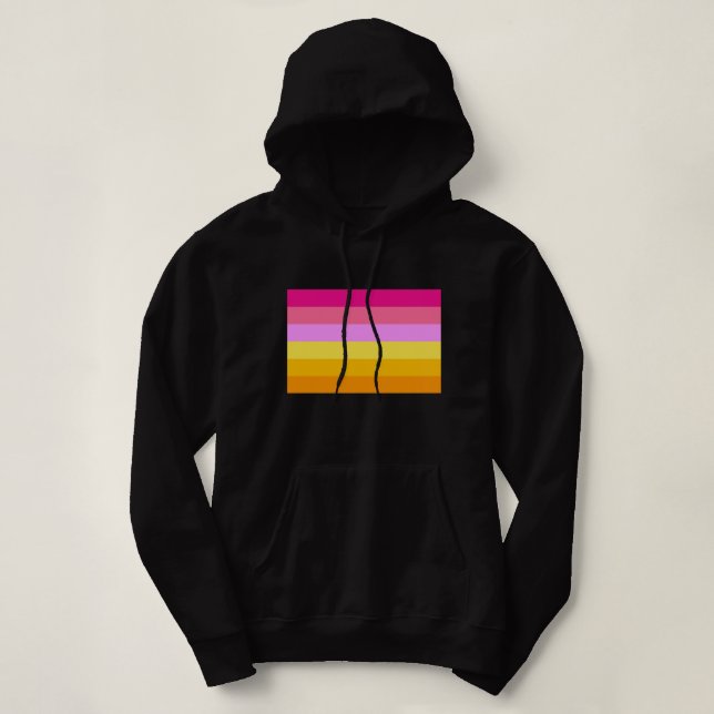 Sudadera Bandera del Orgullo Lesbiano (Alba) (Diseño del anverso)