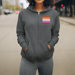 Sudadera Bandera del Orgullo Lesbiano de Gradiente – Bander