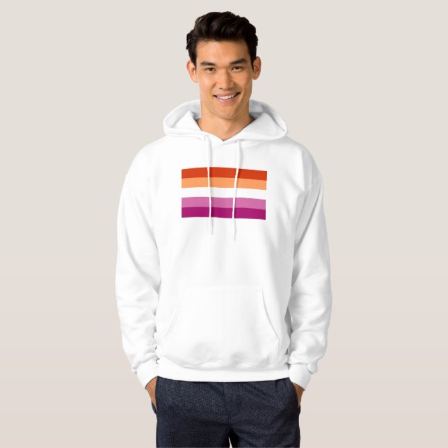 Sudadera Bandera del Orgullo Lesbiano LGBTQ (Anverso completo)