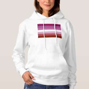 Sudadera bandera del orgullo lésbico femenino de SlipperyJo