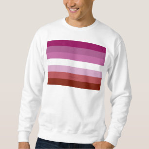 Sudadera bandera del orgullo lésbico femenino de SlipperyJo