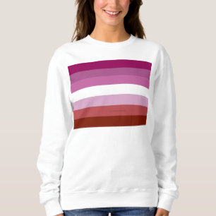 Sudadera bandera del orgullo lésbico femenino de SlipperyJo