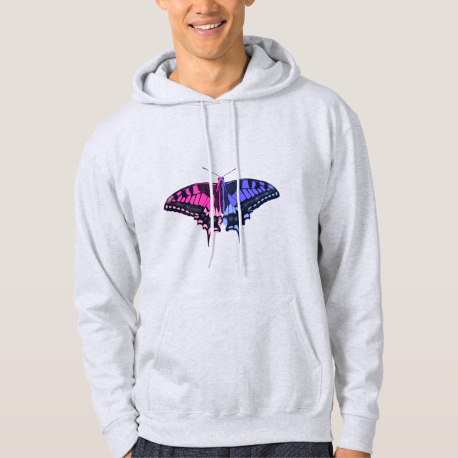 Sudadera Bandera del Orgullo Omnisexual Mariposa Trasera (Anverso)