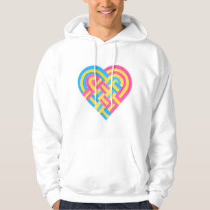 Sudadera Bandera del orgullo Pan Pansexual del corazón tren