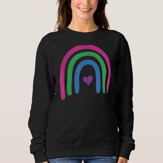 Sudadera Bandera del Orgullo Polisexual Boho Arcoiris (Anverso)