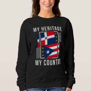 Sudadera Bandera Del Orgullo Puertorriqueño Y Dominicano 1