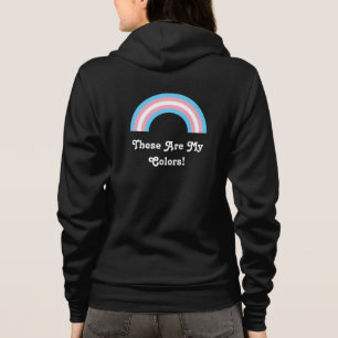 Sudadera Bandera del orgullo transgénero y arco iris con te