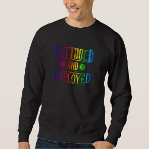 Sudadera Bandera Del Orgullo Vintage Tatuada Y Empleada
