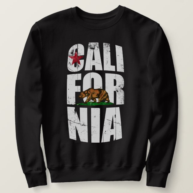 Sudadera Bandera del oso de California (Anverso del diseño)