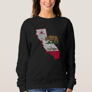 Sudadera Bandera del Oso Mapa Estatal en Problemas Repúblic