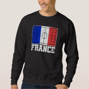 Sudadera Bandera del país del campo de fútbol de Francia Or