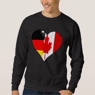 Sudadera Bandera del patrimonio cardíaco alemán y canadiens