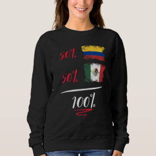 Sudadera Bandera Del Patrimonio Colombiano Y Mexicano